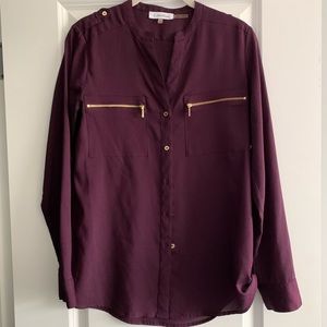 Purple Calvin Klein dress shirt